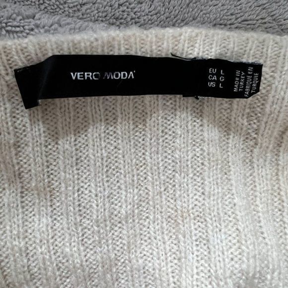 NWOT VERO‎ MODA Cream Knit Crop Top Tank Top (L) - Picture 6 of 8